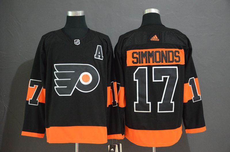 Men Philadelphia Flyers 17 Simmonds Black Adidas Third Edition Adult NHL Jersey